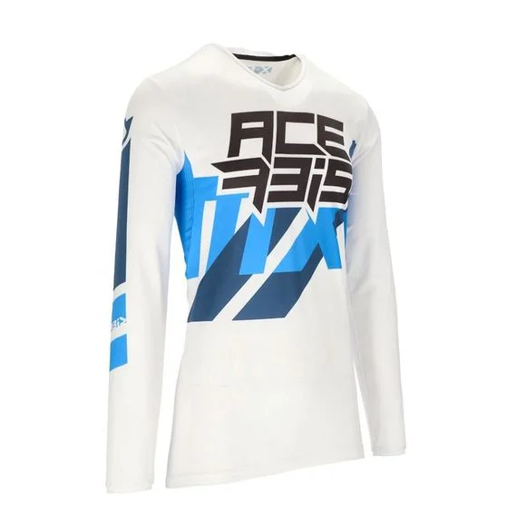 Maillot cross Acerbis X-FLEX THREE 2023 – Blanc / Bleu Ref : AE3619