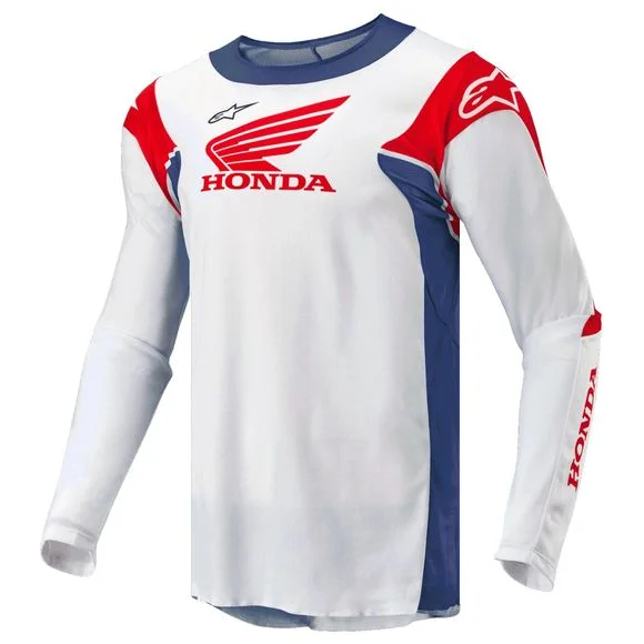 Maillot cross Alpinestars HONDA RACER ICONIC 2024 – Blanc / Bleu Ref : AP3148