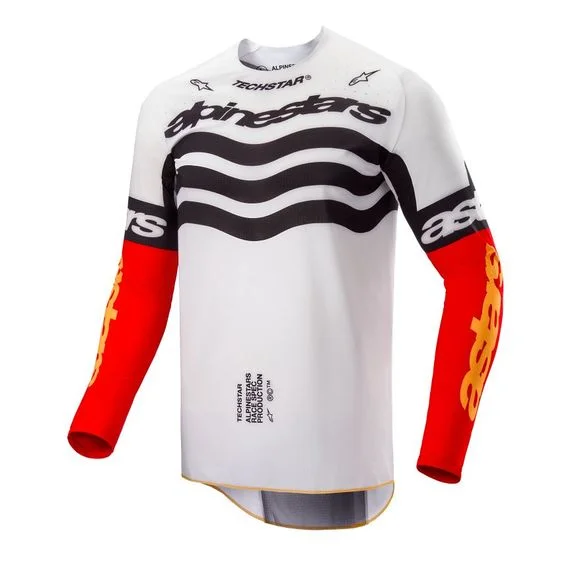 Maillot cross Alpinestars TECHSTAR – DEEP 2025 – Noir / Blanc Ref : AP3621