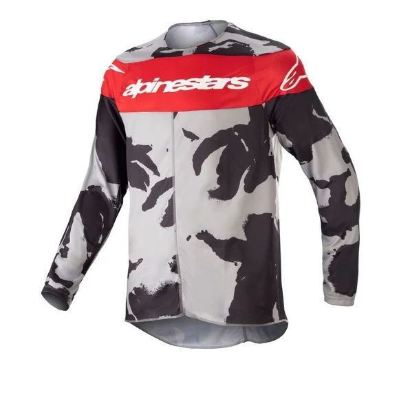 Maillot cross Alpinestars YOUTH RACER TACTICAL – Gris / Rouge Ref : AP12790