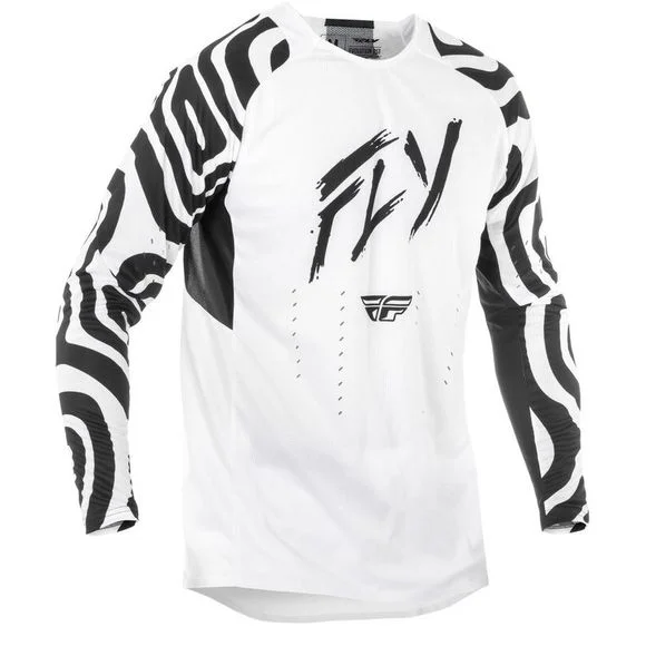 Maillot cross Fly EVOLUTION DST – ABYSS LE 2025 – Blanc / Bleu Ref : FL1606