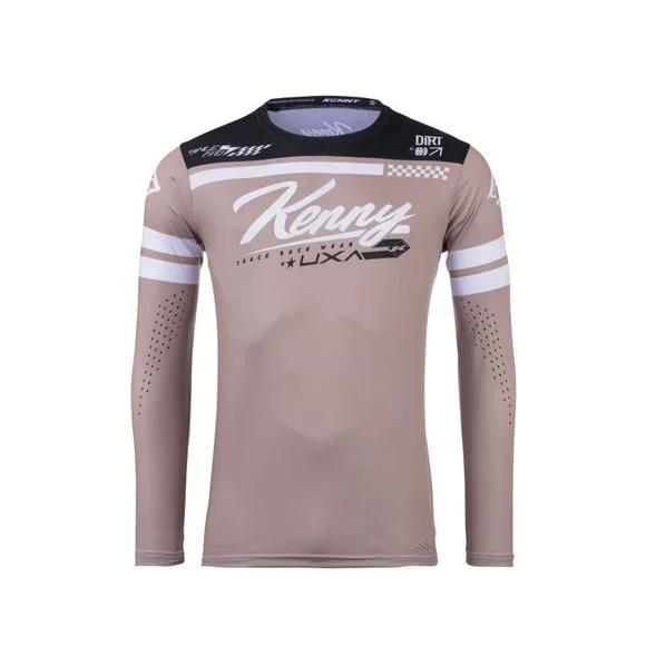 Maillot cross Kenny TRACK – DIRT 2025 – Beige / Noir Ref : KE2353