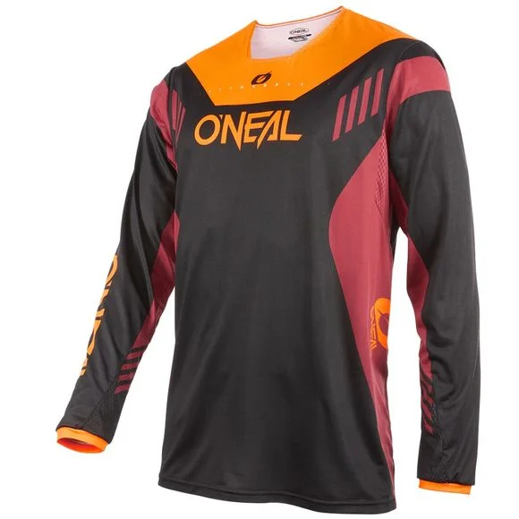 Maillot cross O&rsquo;Neal ELEMENT HYBRID V.22 – BLACK RED ORANGE 2022 – Noir / Rouge Ref : OL1862