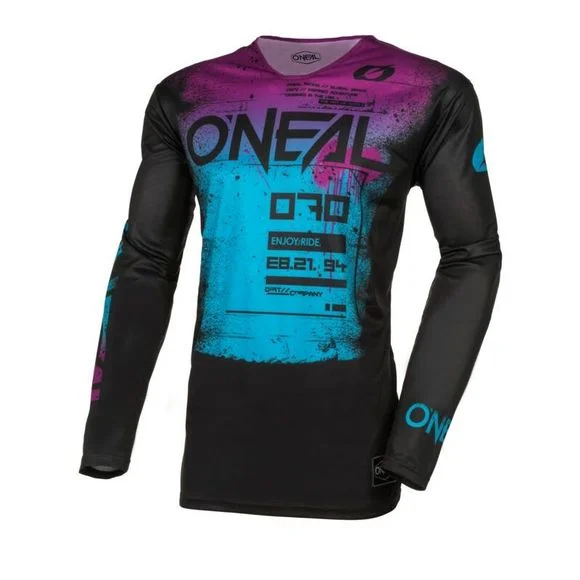Maillot cross O&rsquo;Neal MAYHEM – SCARZ V24 2023 – Noir / Bleu Ref : OL1974