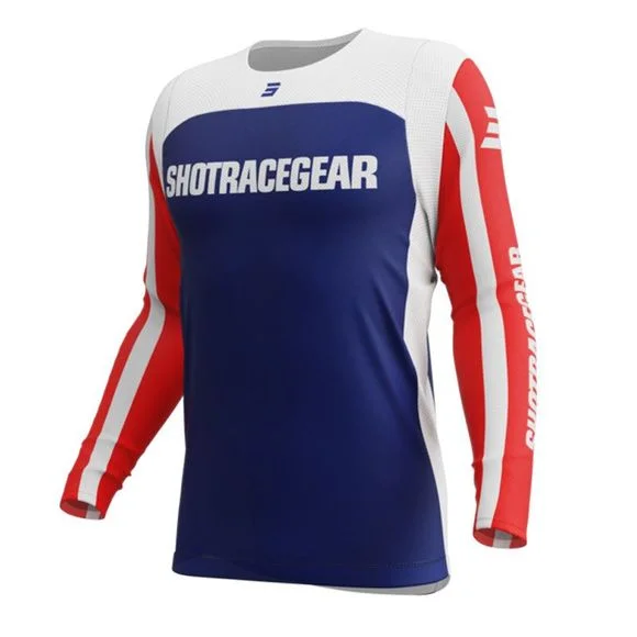 Maillot cross Shot CONTACT – MITHIC 2025 – Bleu / Rouge Ref : SO2658