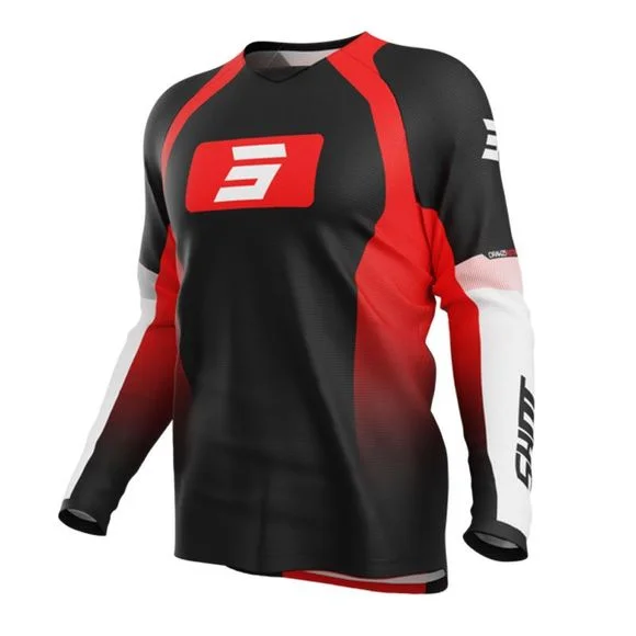 Maillot cross Shot DRAW – INSTINCT 2025 – Noir / Rouge Ref : SO2679