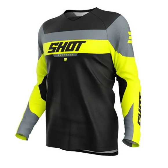 Maillot cross Shot DRAW – LEAGUE – ENFANT – Noir / Jaune Ref : SO2684