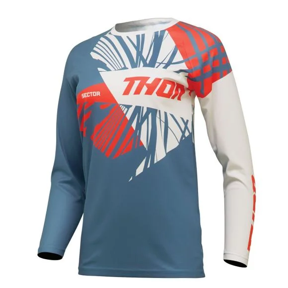 Maillot cross Thor SECTOR SPLIT WOMEN 2024 – Bleu / Rouge Ref : TO2962