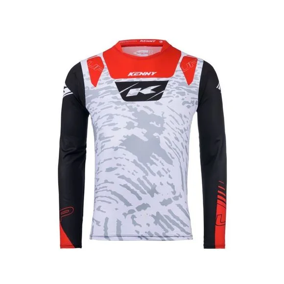 Maillot trial Kenny TRIAL UP – KAMO 2025 – Noir / Rouge Ref : KE2386