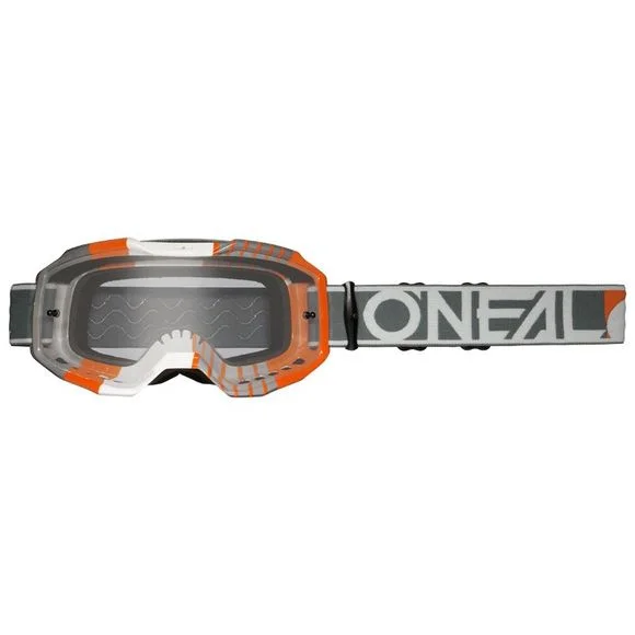 Masque cross O&rsquo;Neal B-10 – DUPLEX – CLEAR 2024 – Blanc / Gris Ref : OL1942