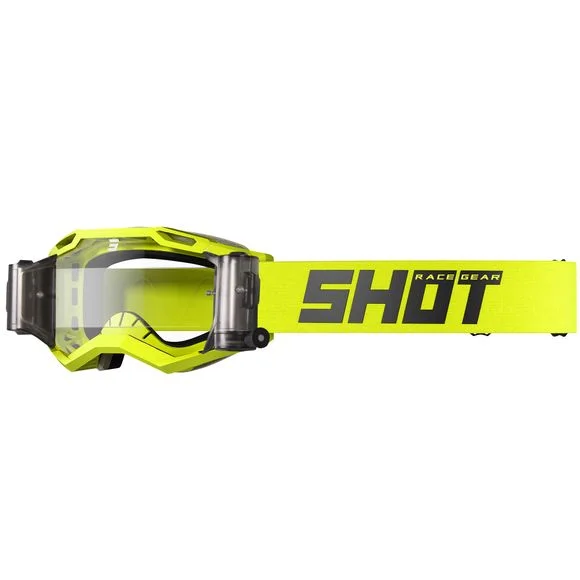Masque cross Shot IRIS 2.0 – SOLID NEON YELLOW ROLL OFF 2024 – Jaune Ref : SO2271 / A09-29A1-D03