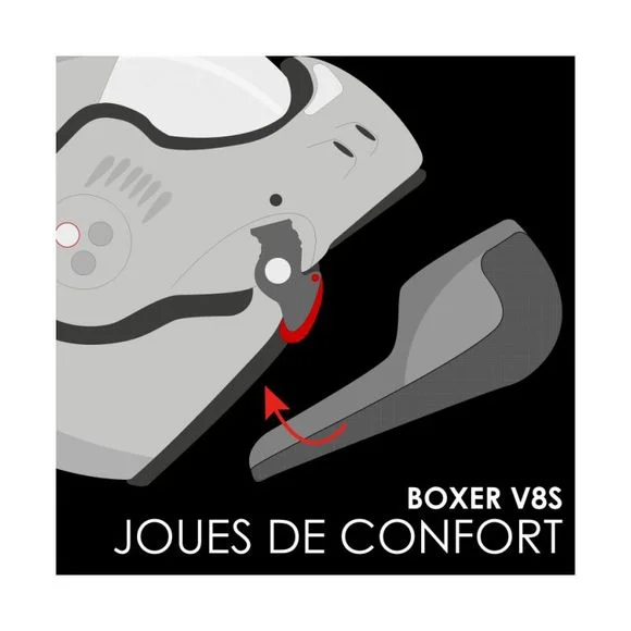Mousses de joues ROOF KIT BOXER V8 S – Noir Ref : RO0354