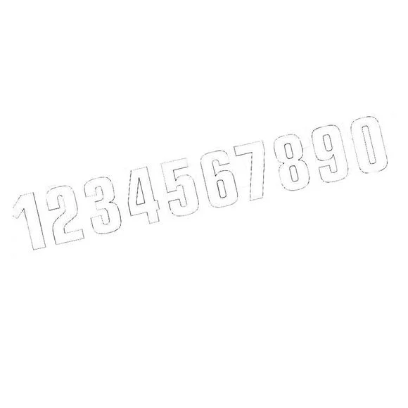 Numéros Blackbird 0 à 9 130x70mm blanc Universel – Blanc Ref : 1062901