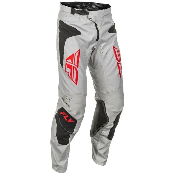 Pantalon cross Fly KINETIC – SYM 2025 – Gris / Rouge Ref : FL1641
