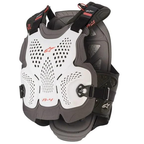 Pare pierre Alpinestars A-4 MAX – WHITE ANTHRACITE RED 2024 – Blanc / Rouge Ref : AP11850