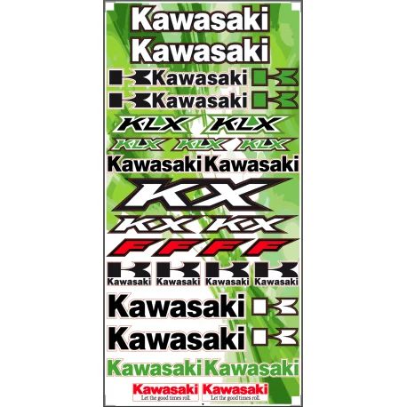 Planche autocollants KAWASAKI KLX KX KX-F
