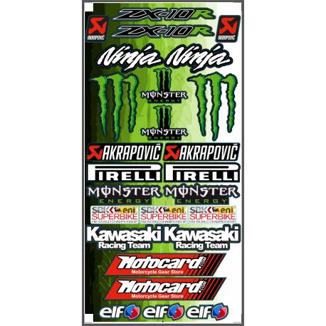 Planche autocollants KAWASAKI SUPERBIKE
