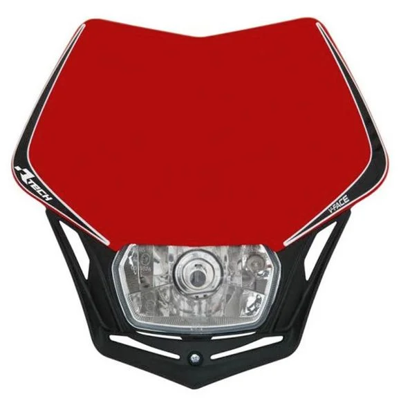 Plaque phare R-tech V-Face Rouge Hsq noir Universel – Noir Ref : RTH0574 / RMASKRQNR008