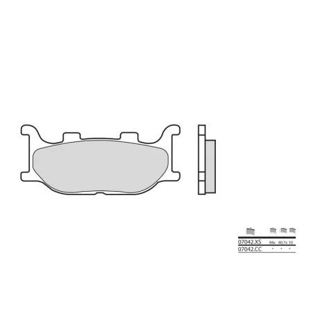 Plaquettes de frein BREMBO 07042CC carbone ceramique