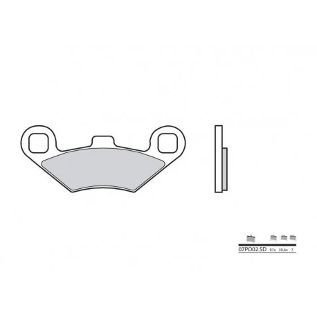 Plaquettes de frein BREMBO Off-Road metal fritte 07PO02SD