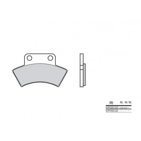 Plaquettes de frein BREMBO Off-Road metal fritte 07PO03SD