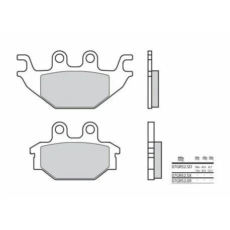 Plaquettes de frein BREMBO route carbone ceramique 07GR5209