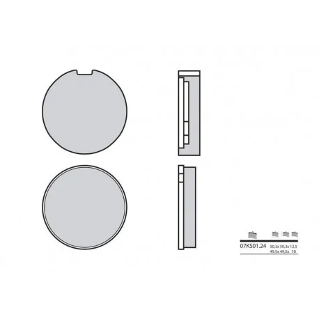 Plaquettes de frein BREMBO route carbone ceramique 07KS0124