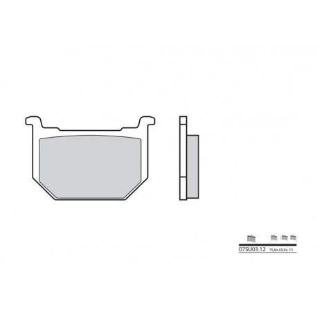 Plaquettes de frein BREMBO route carbone ceramique 07SU0312