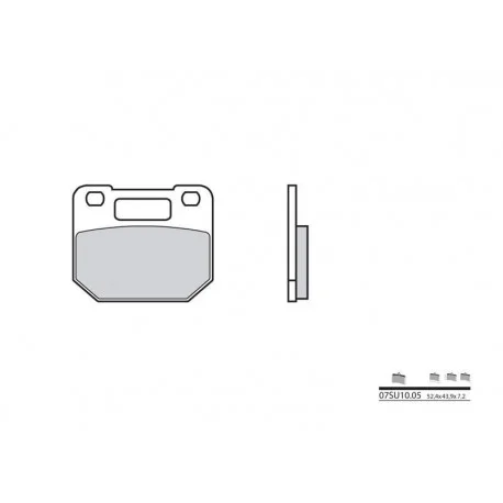 Plaquettes de frein BREMBO route carbone ceramique 07SU1005