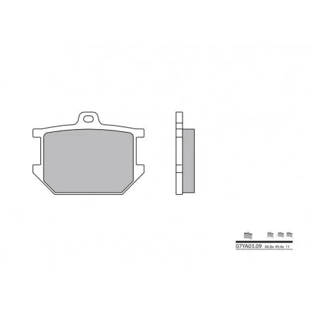 Plaquettes de frein BREMBO route carbone ceramique 07YA0309
