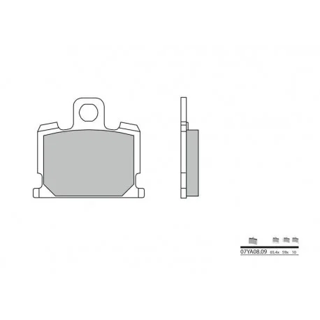 Plaquettes de frein BREMBO route carbone ceramique 07YA0809