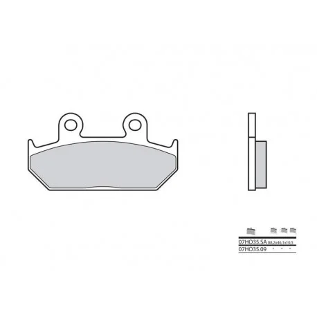 Plaquettes de frein BREMBO route carbone ceramique – 07HO3509