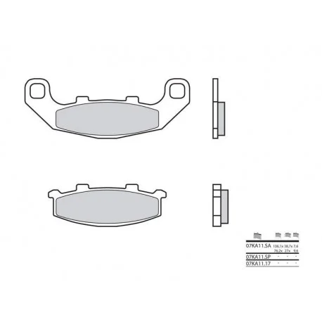 Plaquettes de frein BREMBO route carbone ceramique – 07KA1117