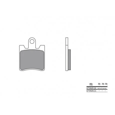 Plaquettes de frein BREMBO route carbone ceramique – 07YA09CC