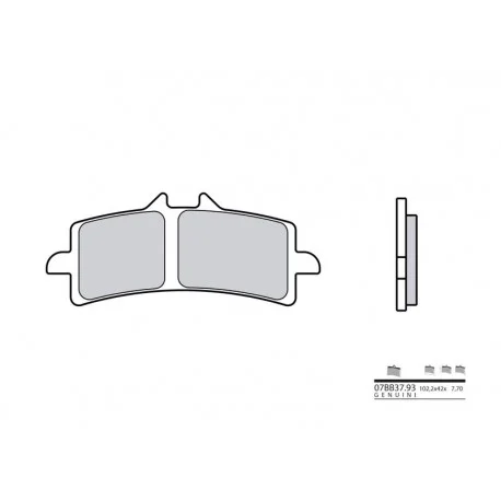 Plaquettes de frein BREMBO route metal fritte 07BB37LA