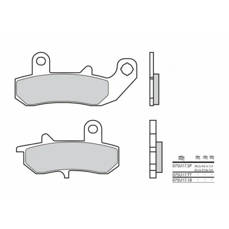 Plaquettes de frein BREMBO route metal fritte 07SU17SP