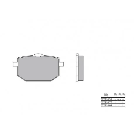 Plaquettes de frein BREMBO route metal fritte 07YA18SA