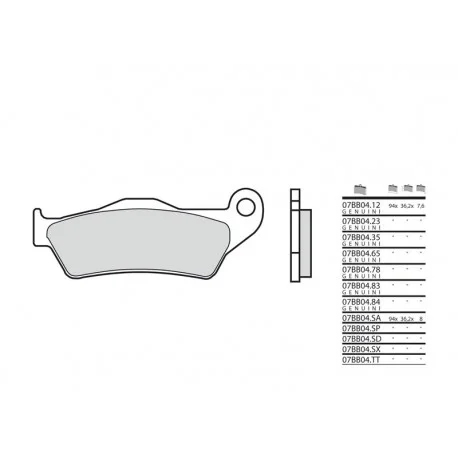 Plaquettes de frein BREMBO route metal fritte – 07BB04LA