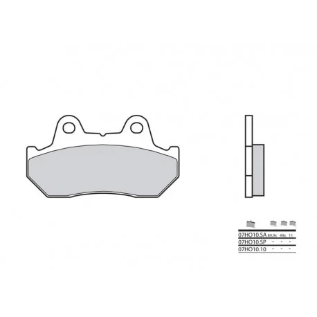 Plaquettes de frein BREMBO route metal fritte – 07HO10LA