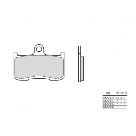 Plaquettes de frein BREMBO route metal fritte – 07KA23LA