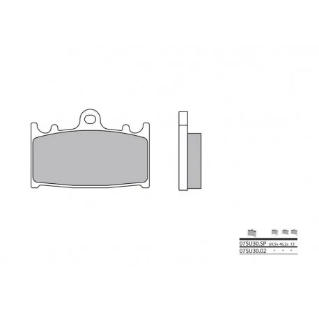 Plaquettes de frein BREMBO route metal fritte – 07SU30SP