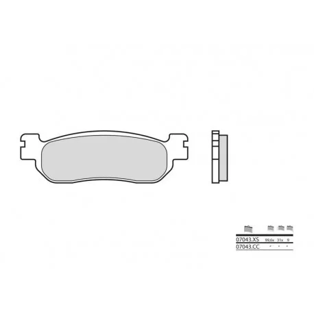Plaquettes de frein BREMBO Scooter carbone ceramique 07043CC