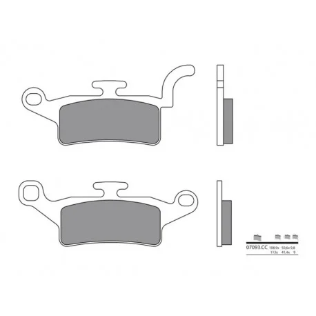 Plaquettes de frein BREMBO Scooter carbone ceramique 07093CC