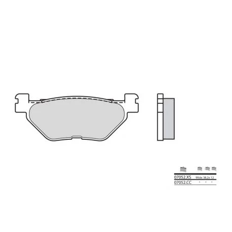 Plaquettes de frein BREMBO Scooter metal fritte 07052XS