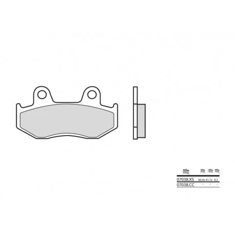 Plaquettes de frein BREMBO Scooter metal fritte – 07038XS