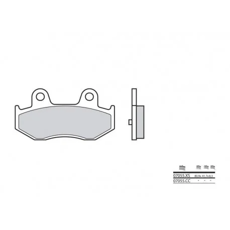 Plaquettes de frein BREMBO Scooter metal fritte – 07055XS