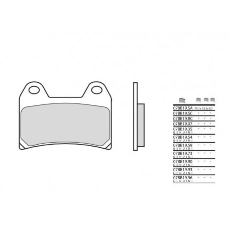 Plaquettes de frein BREMBO Vintage metal fritte – 07BB1959