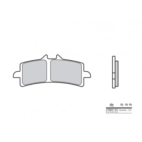 Plaquettes de frein carbone ceramique Racing BREMBO 07BB37RC