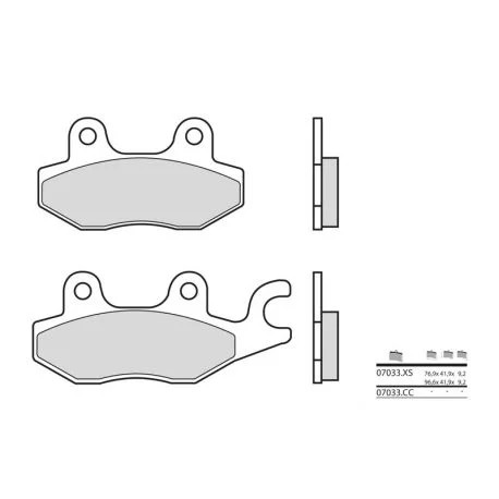 Plaquettes de frein carbone ceramique Scooter BREMBO 07033CC