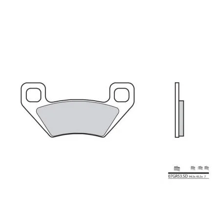 Plaquettes de frein metal fritte Off-Road BREMBO 07GR53SD